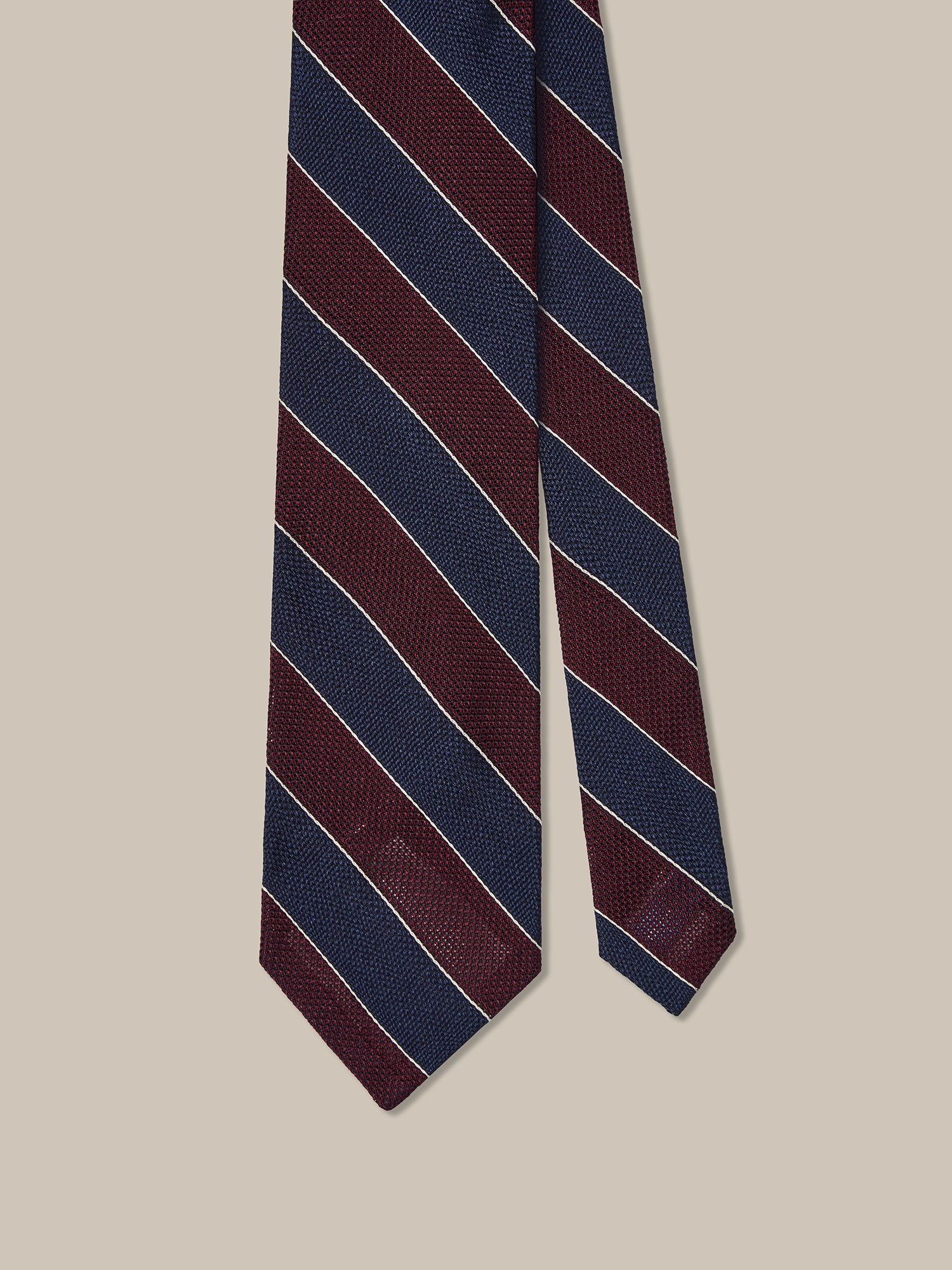 Robert Talbott Duvall Grenadine cravatta seta blu navy a righe
