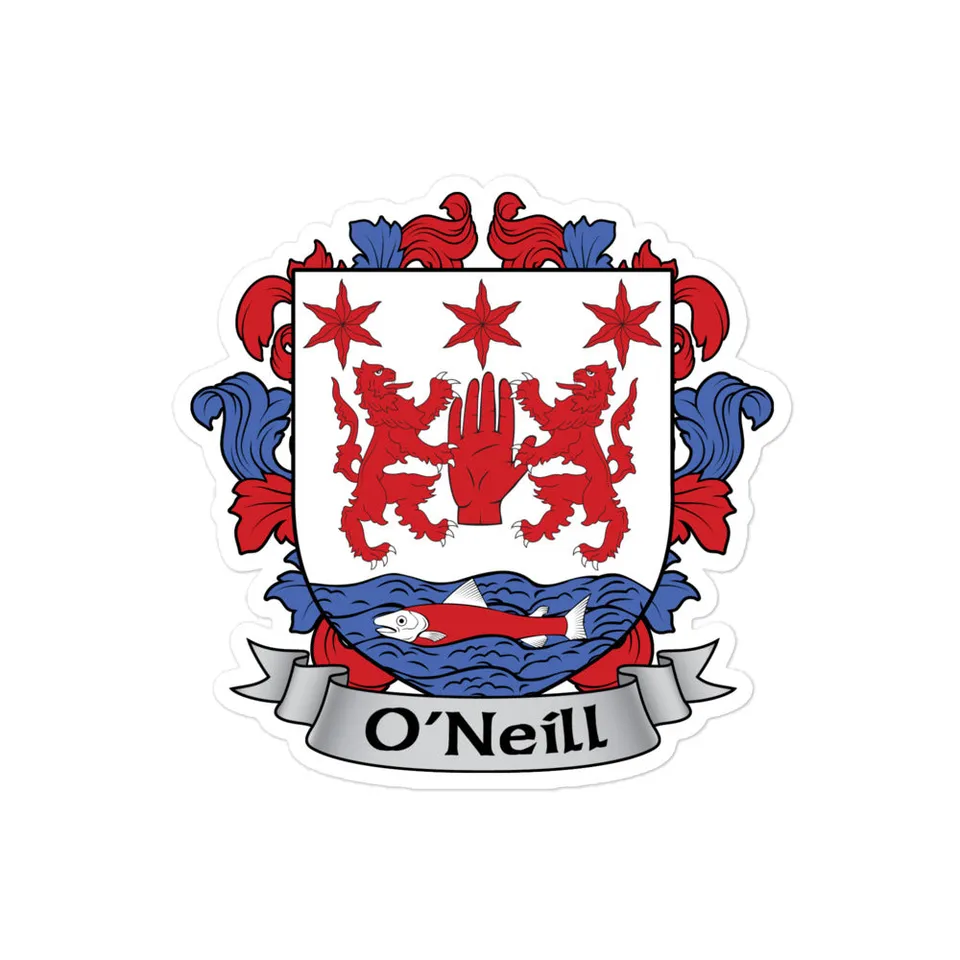 7.62 Design O'Neil Irish Family Coat of Arms Adesivo 7,6 cm