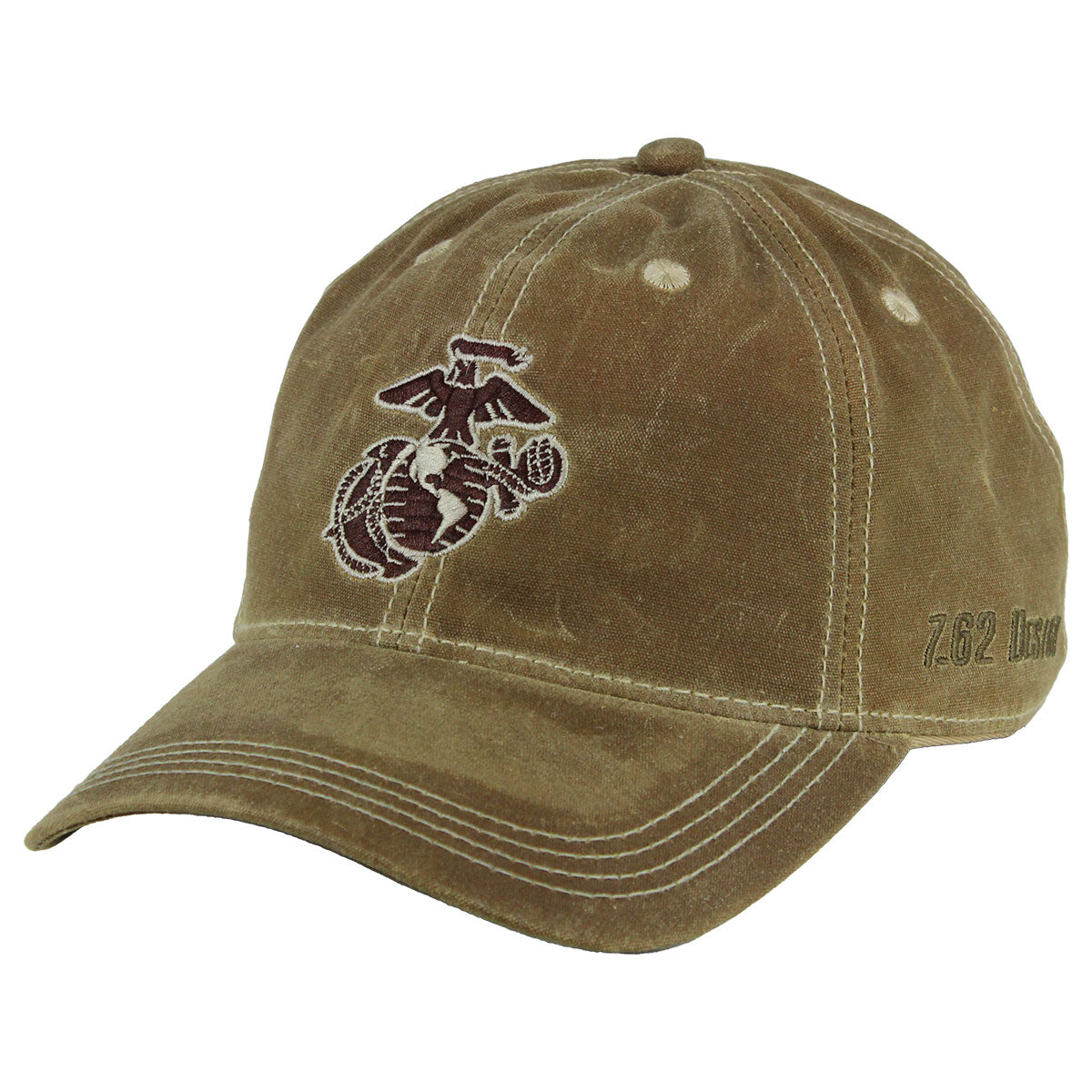 7.62 Design USMC EGA cappello baseball uomo tan cotone cerato