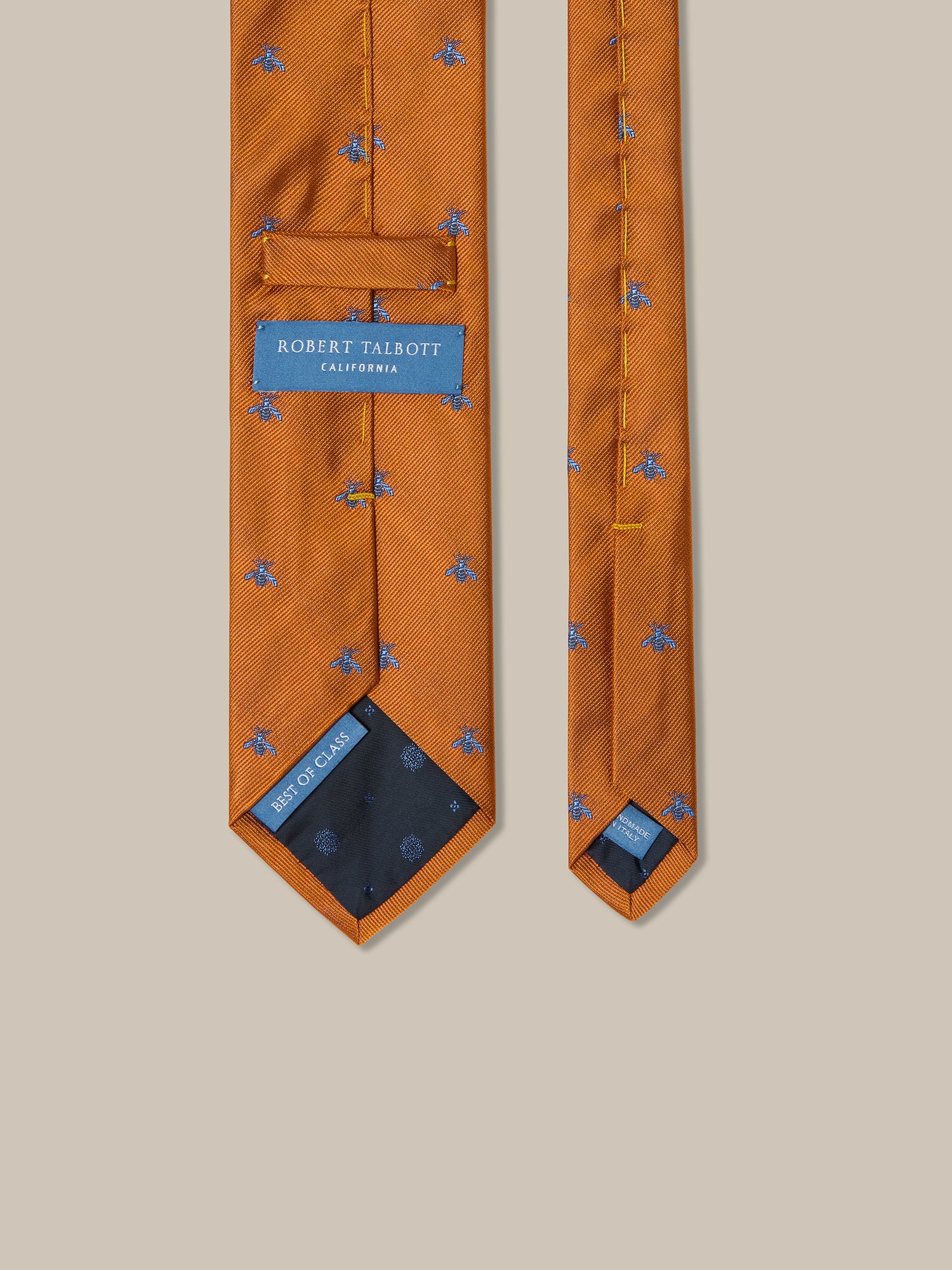 Robert Talbott Best of Class cravatta seta arancione