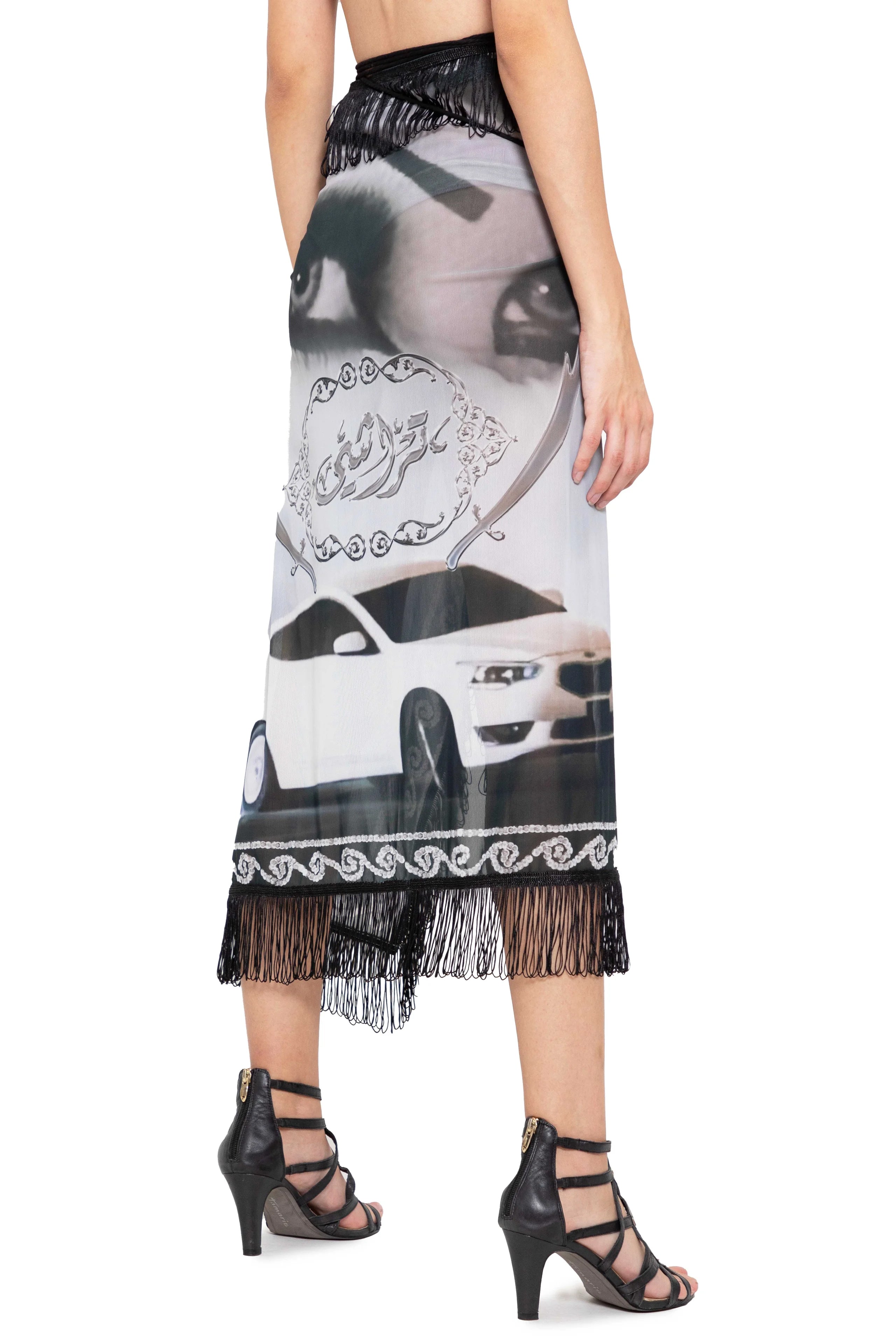 Trashy Clothing Drift Wrap Mesh gonna midi taglia 30