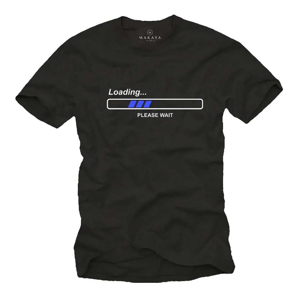 MAKAYA Geek Nerd T-Shirt Uomo Cotone Taglia L