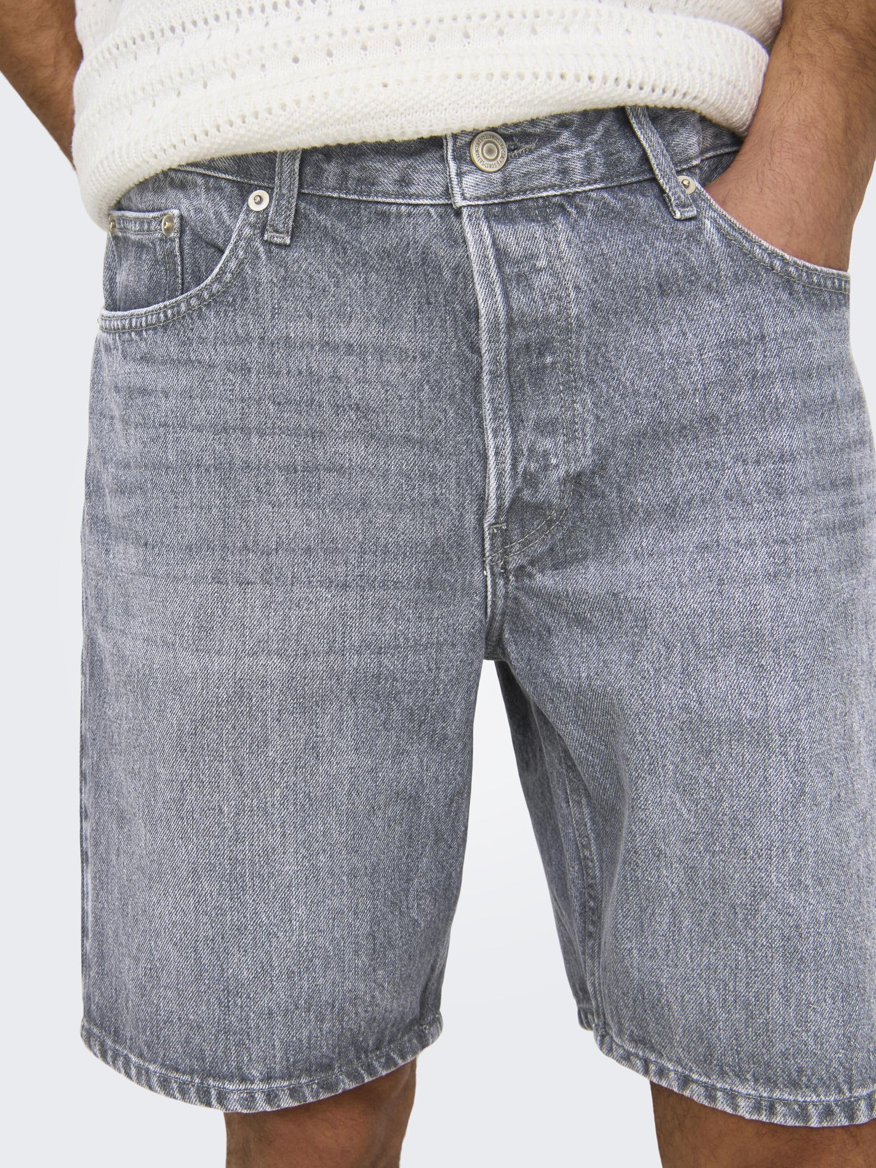 Only & Sons Onsedge XL shorts jeans uomo blu denim
