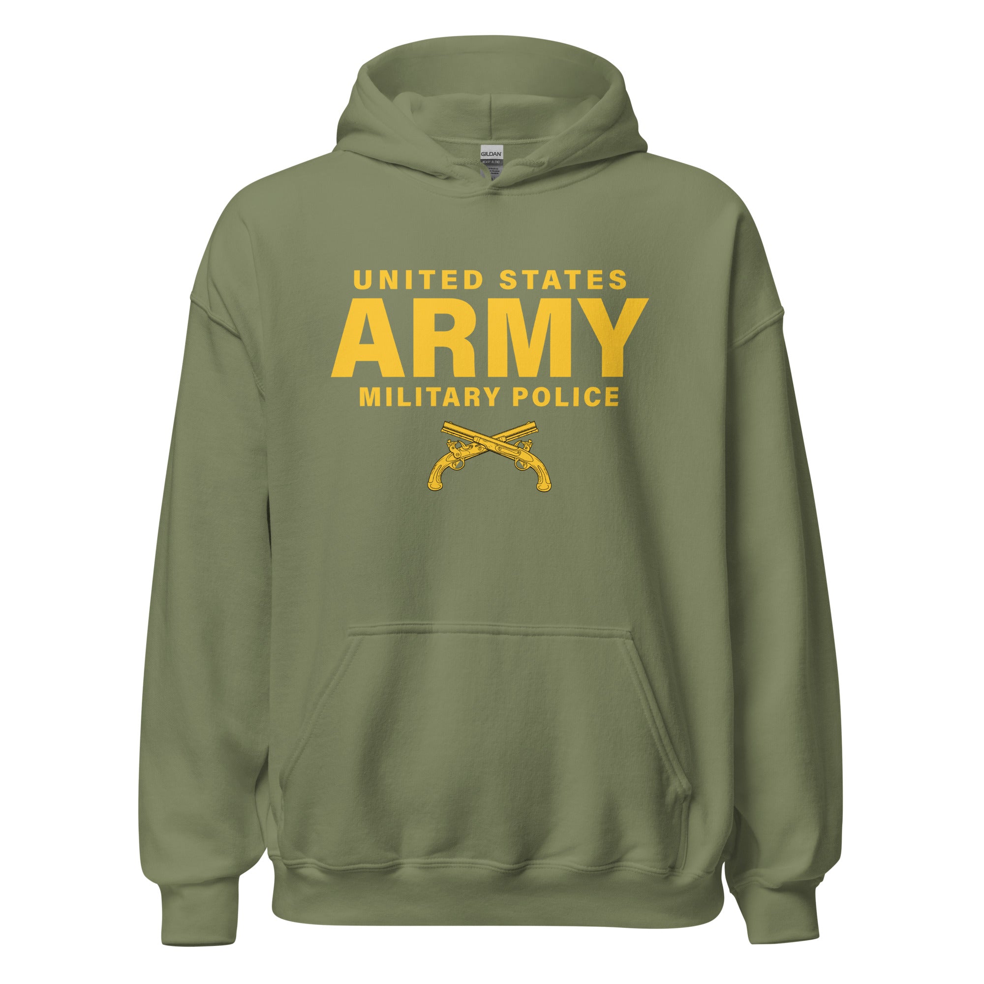 7.62 Design Army Military Police felpa uomo nera cappuccio