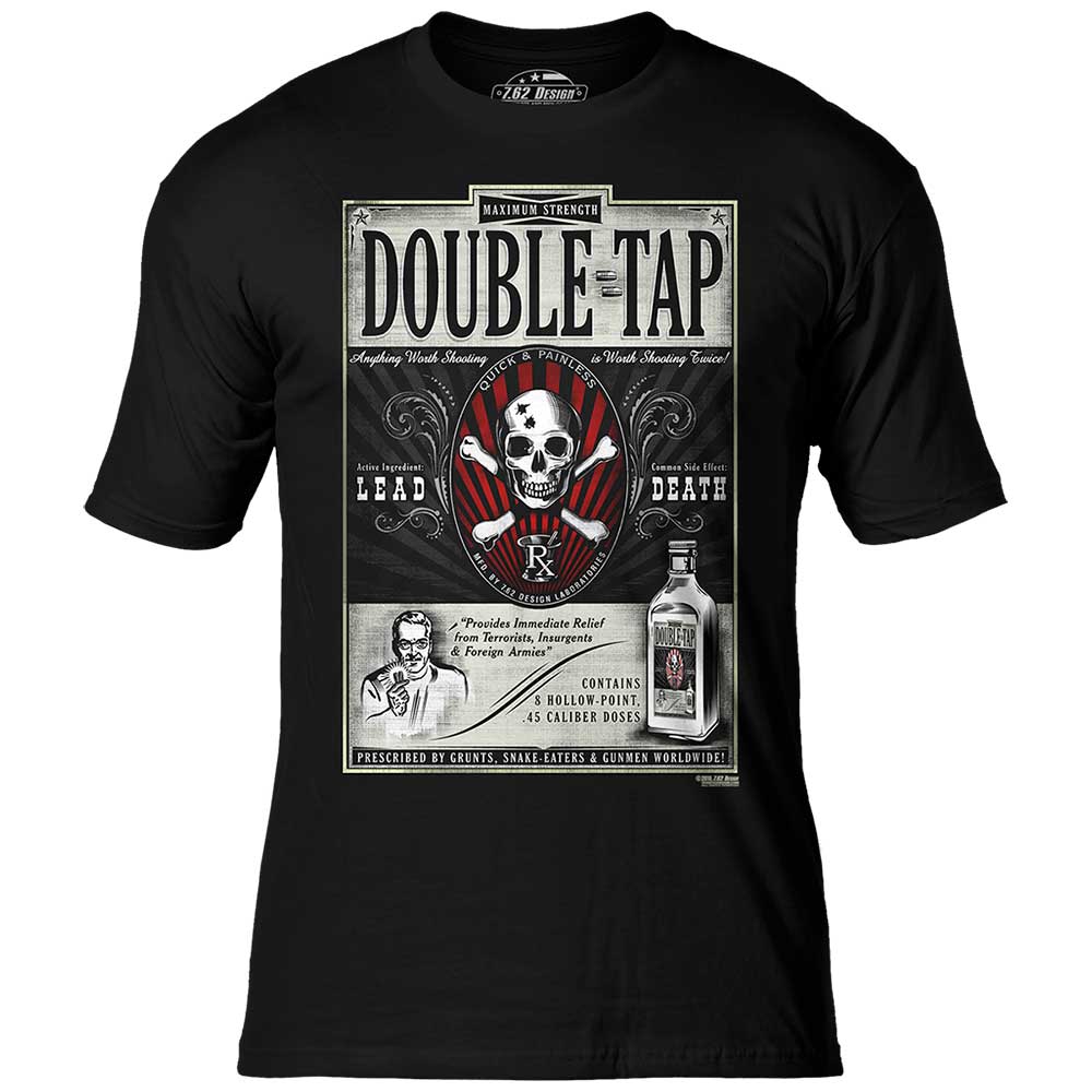 7.62 Design Double Tap T-Shirt cotone nero