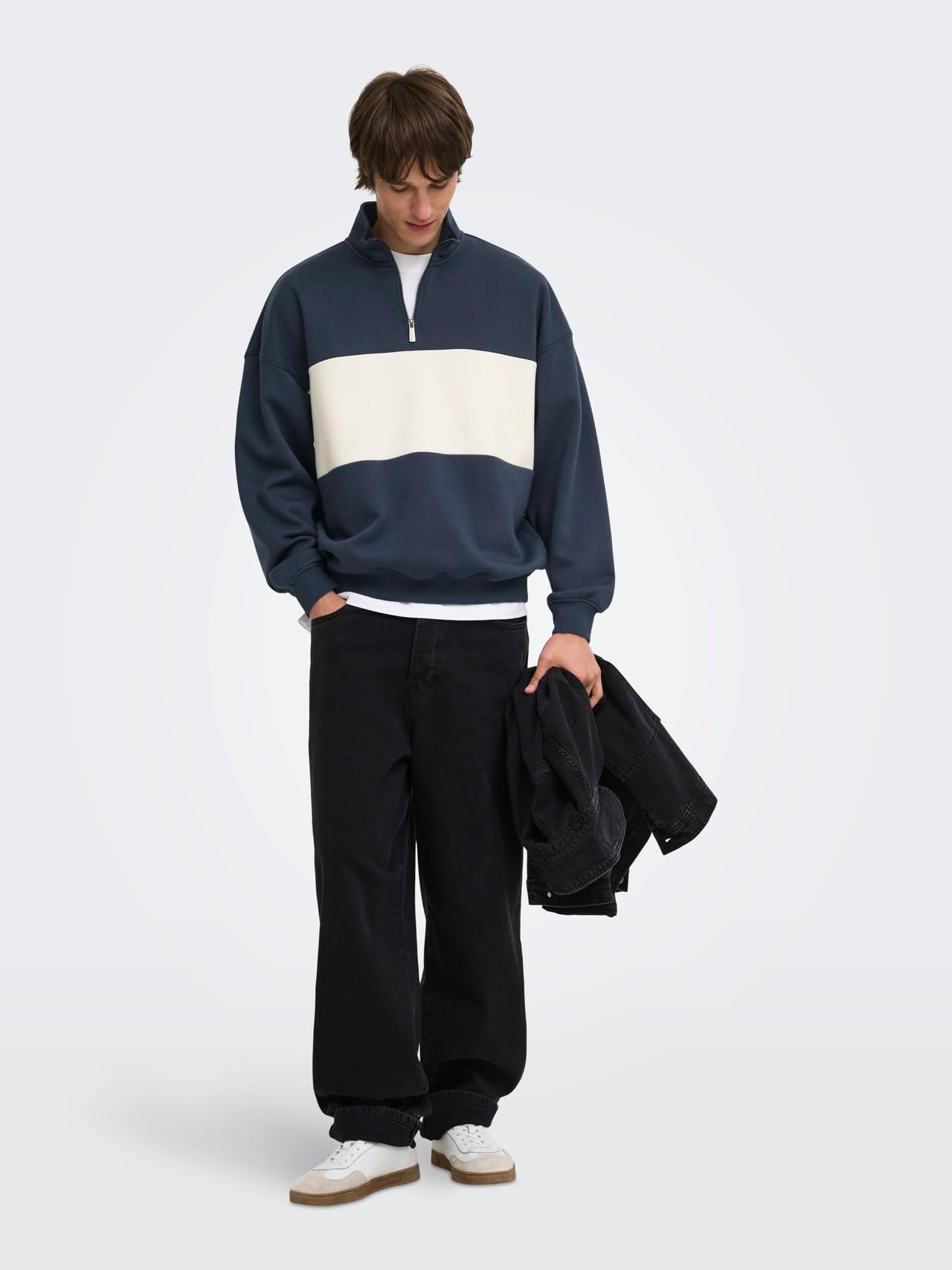 Only & Sons Onceres felpa blu Blue Nights XS uomo