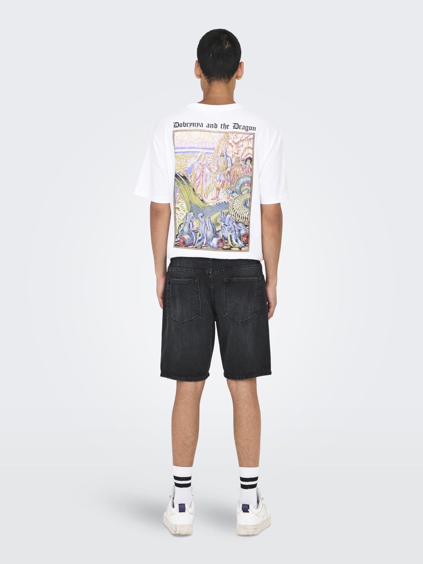 Only & Sons Onsedge Straight shorts jeans uomo XXL