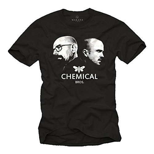 MAKAYA Heisenberg Pinkman T-Shirt Uomo Nera M Cotone