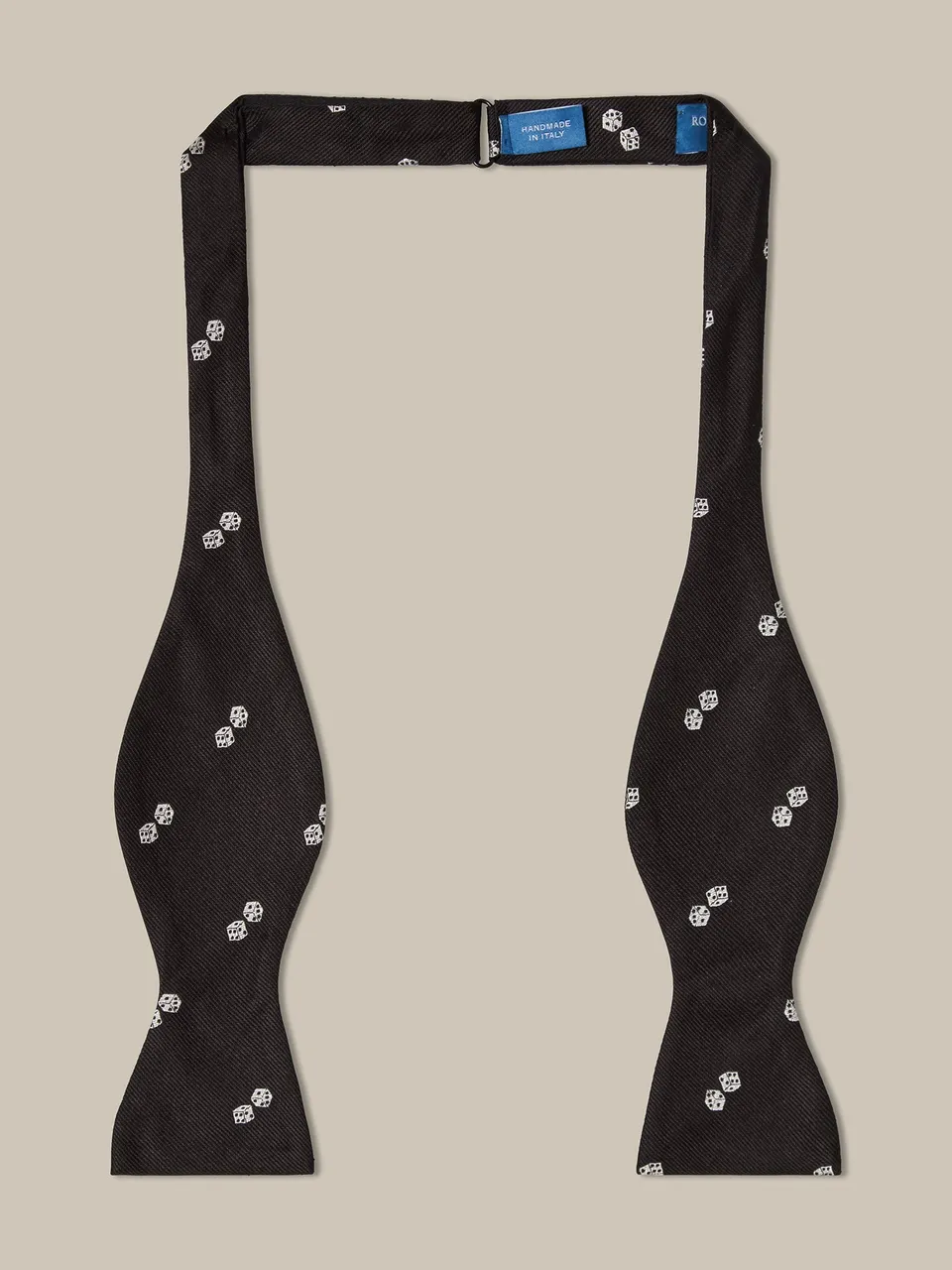 Robert Talbott Bow Ties Bond Dice papillon seta nero OS