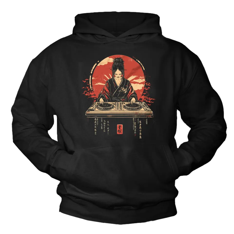 MAKAYA Felpa con Cappuccio Uomo DJ Techno hoodie XXL
