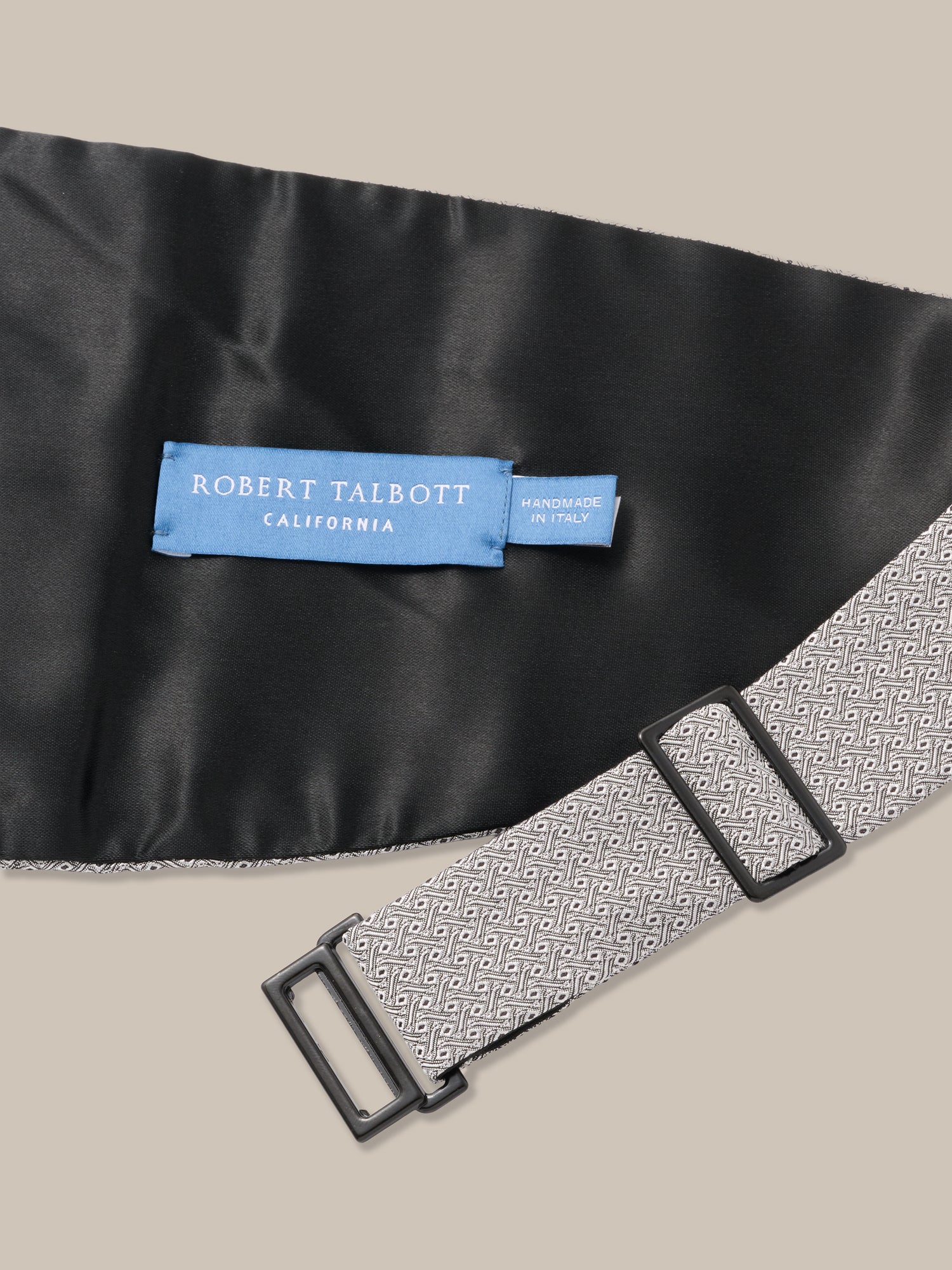 Robert Talbott Baldwin Fascia Smoking Seta Nera S/M