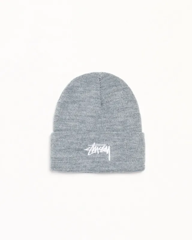 Stussy Headwear Stock Cuff Beanie berretto grey heather acrilico