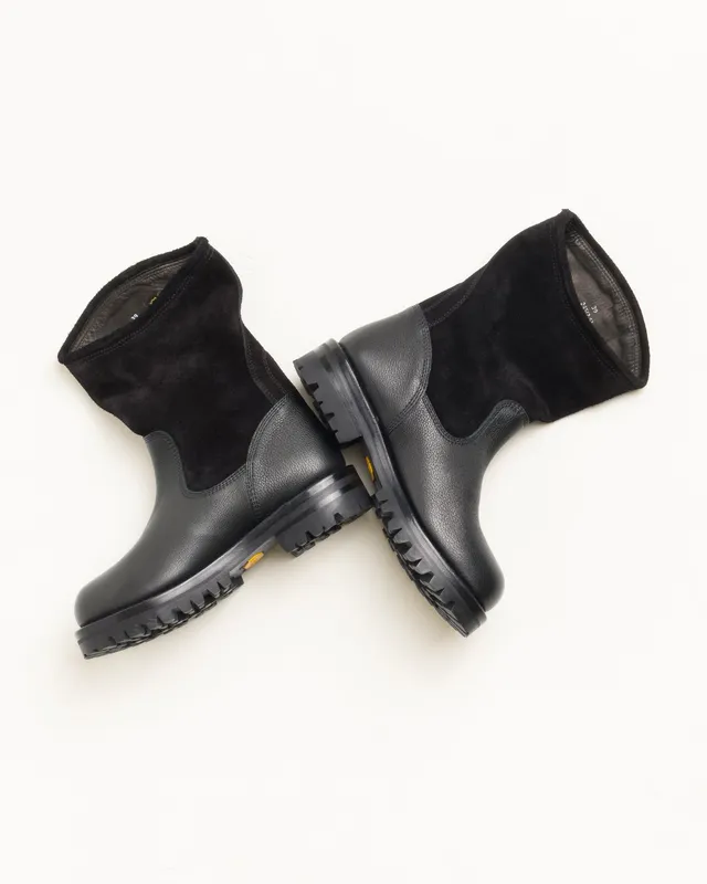 Stussy Our Legacy Work Boot stivali Black pelle Vibram