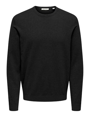 Only & Sons Onstim Reg LS Linen Crew Maglione uomo lino