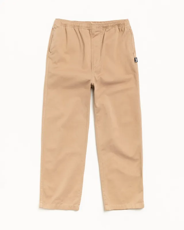 Stussy Beach Pant Cotton Twill pantaloni khaki cotone