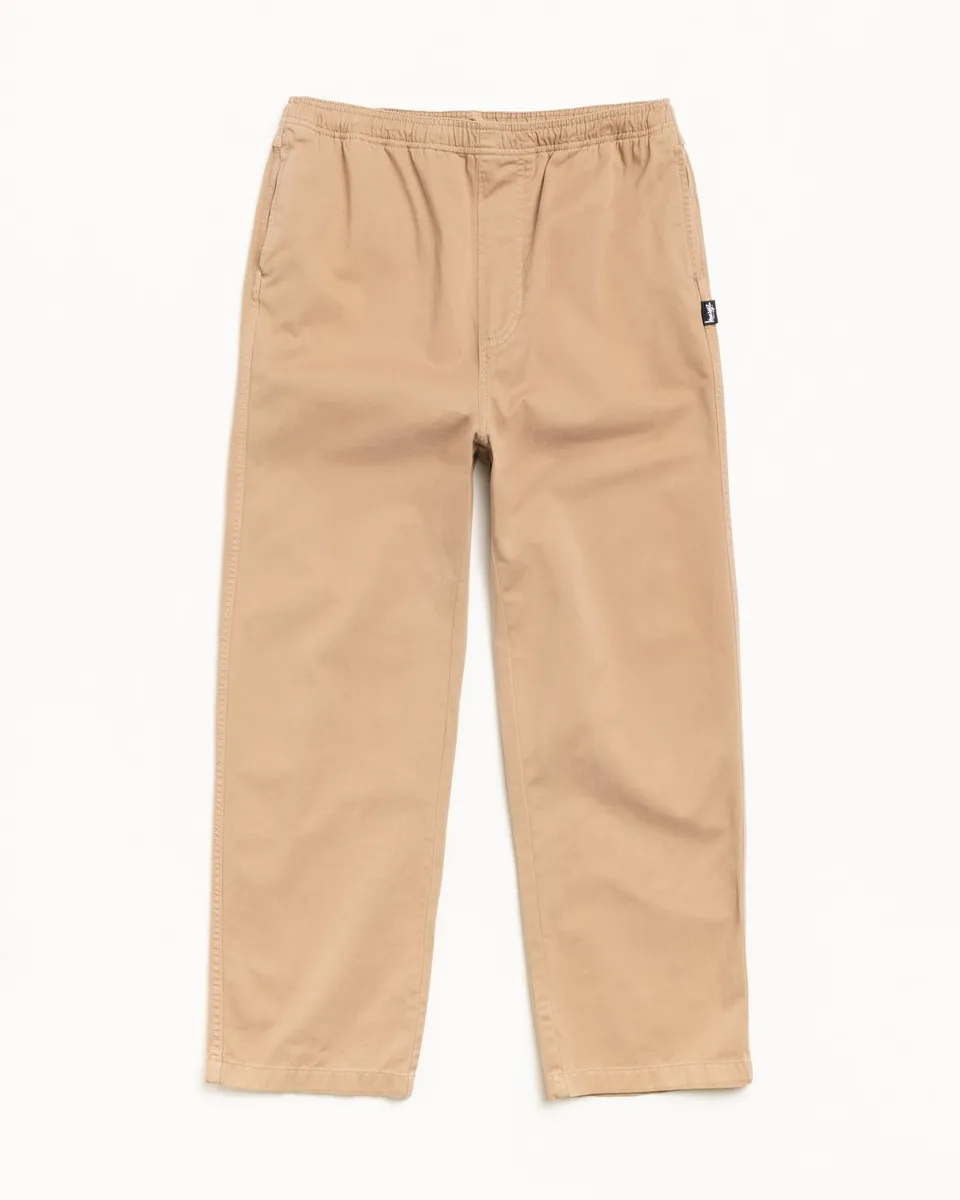 Stussy Beach Pant Cotton Twill pantaloni khaki cotone