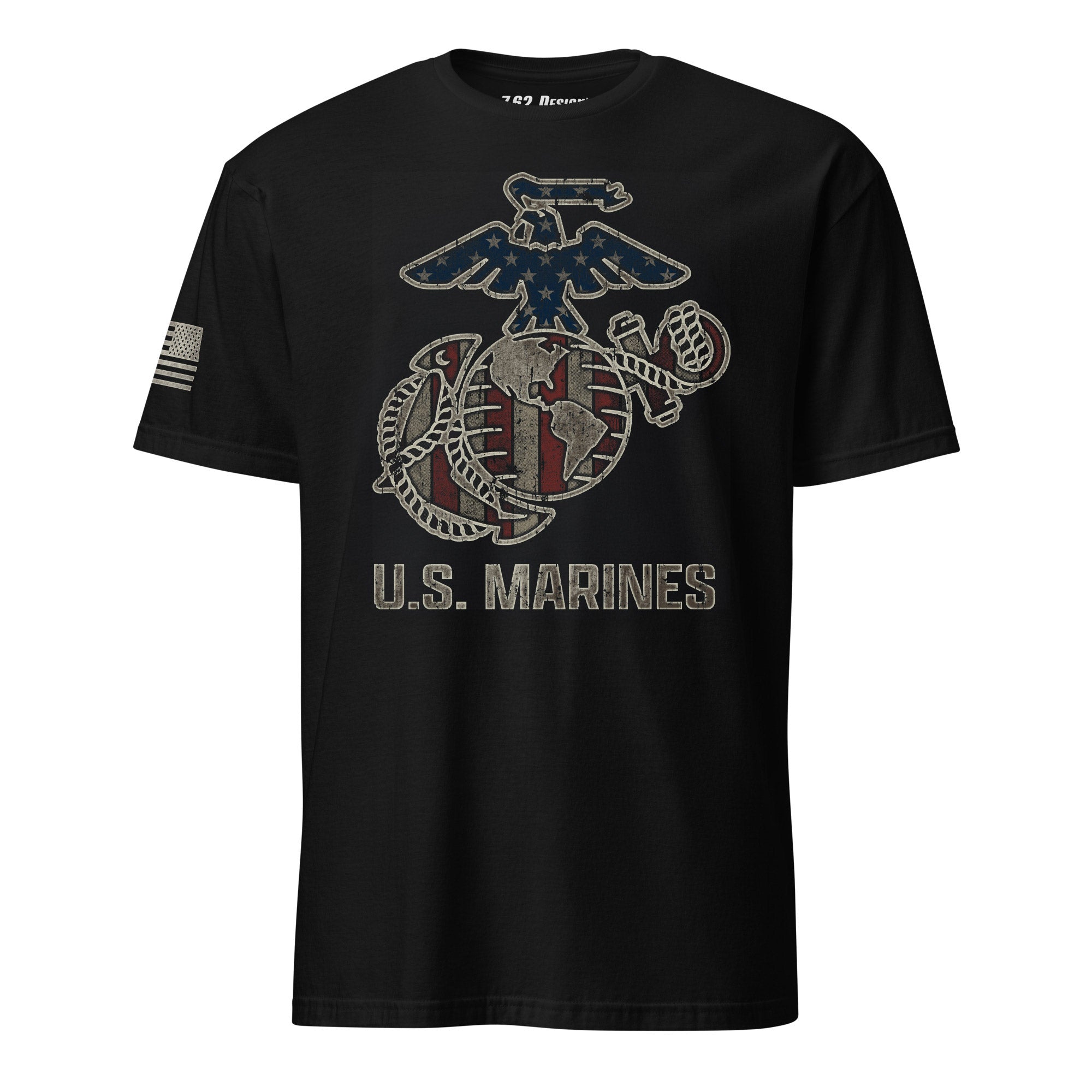 7.62 Design USMC EGA Flag maglietta nero cotone