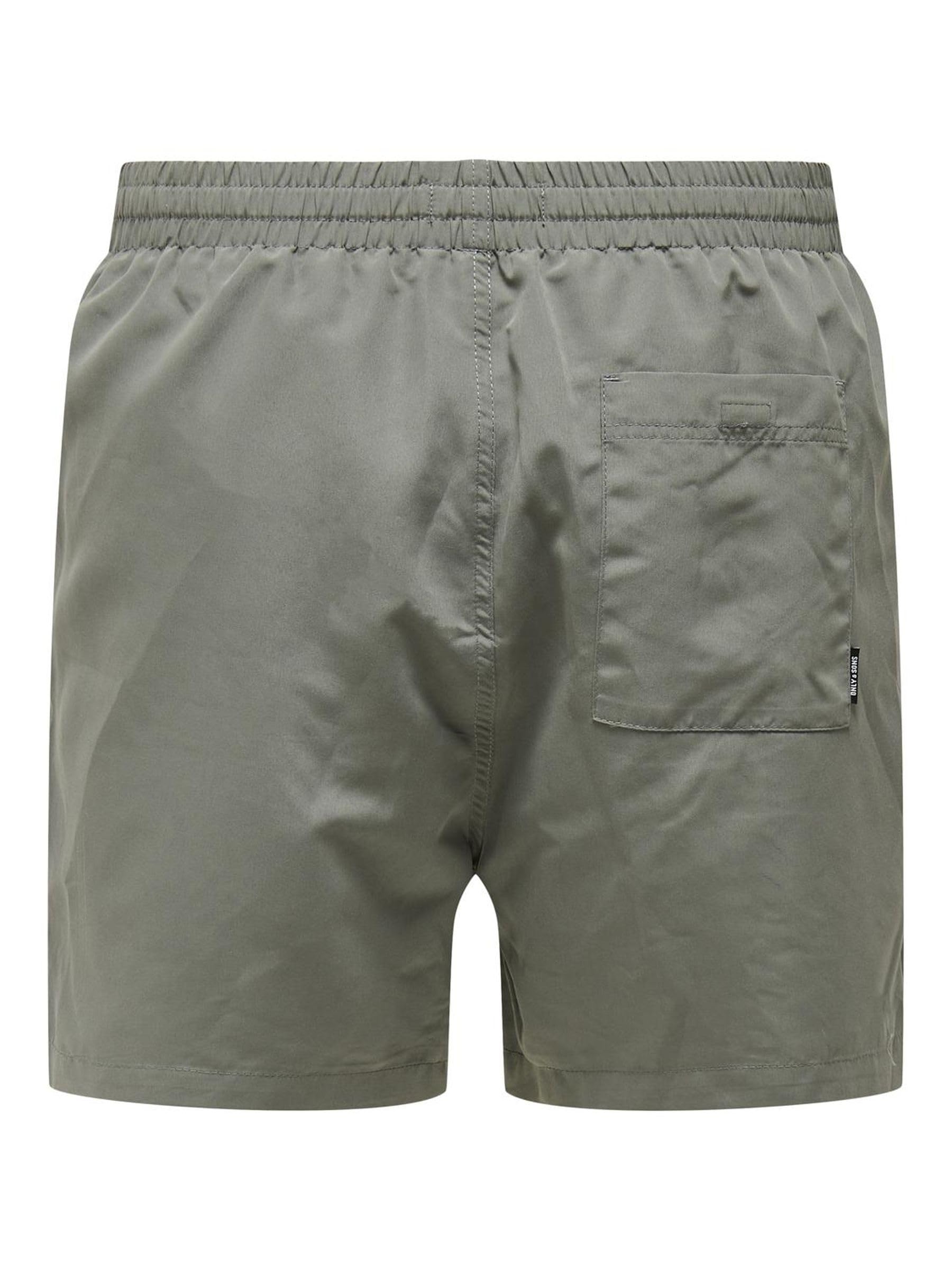 Only & Sons Costume Uomo Castor Gray Boxer Mare Poliestere