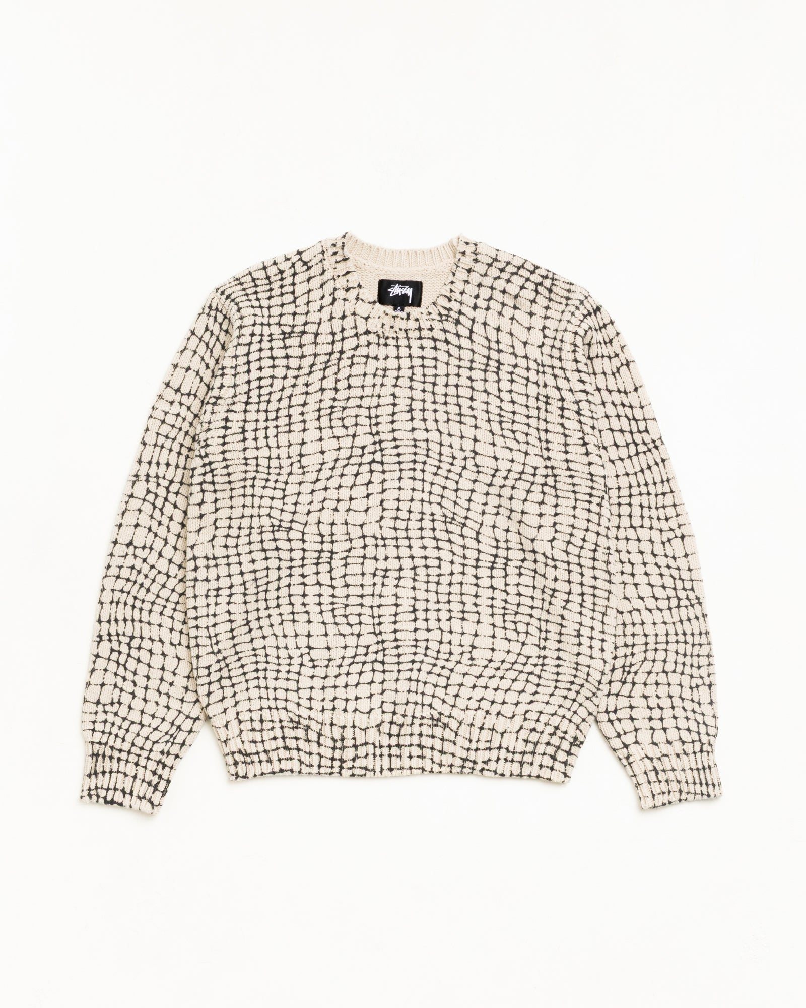 Stussy Knits maglione rete lino cotone mesh net girocollo