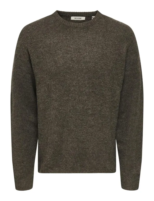 Only & Sons Onswake Pullover Uomo M Grigio Girocollo Relaxed