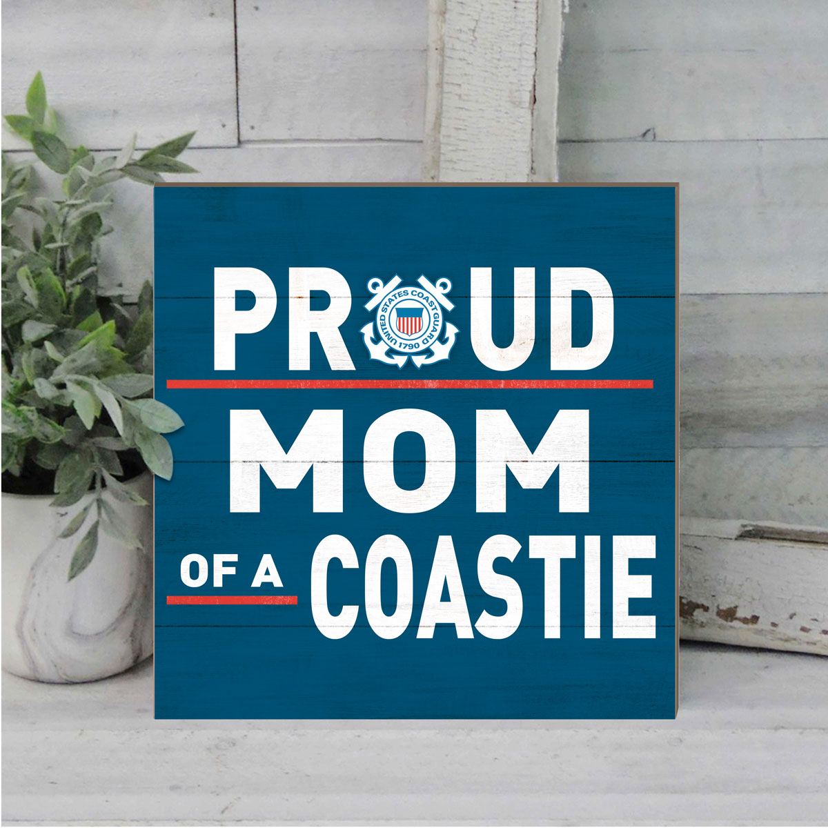 7.62 Design Home Products targa legno navy 25x25 cm Coast Guard Mom