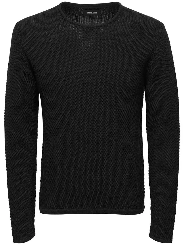 Only & Sons Onsdan Crew Neck maglione uomo nero