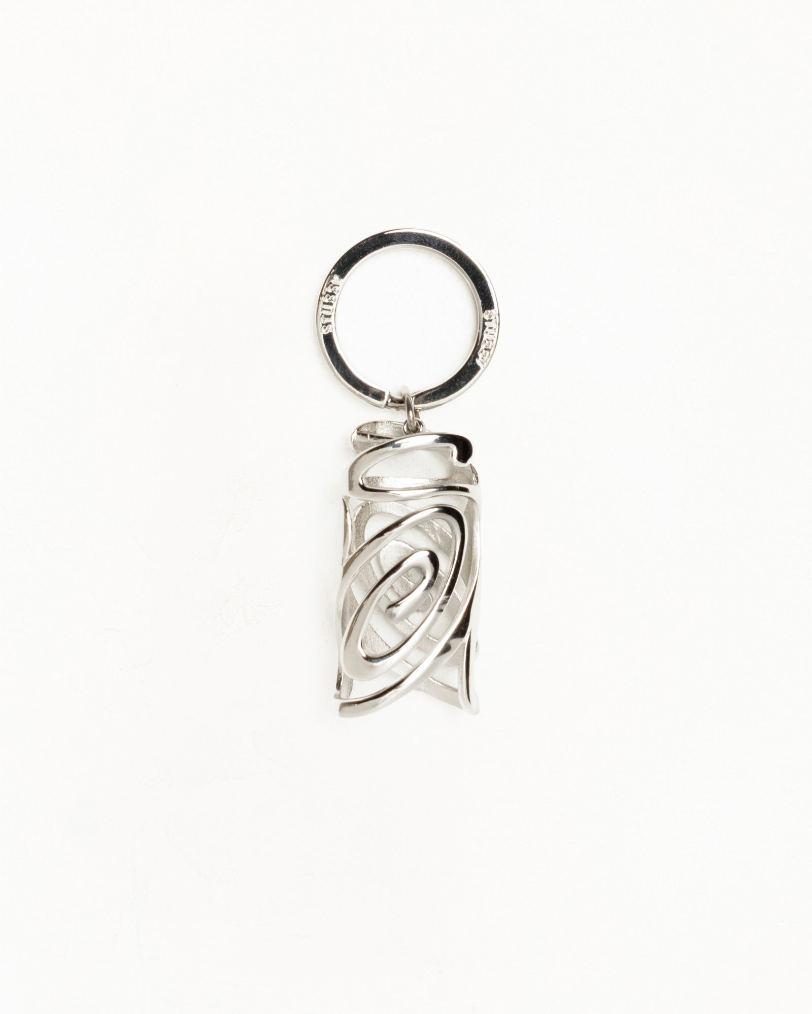 Stussy Lighter Holster Keychain portachiavi argento acciaio