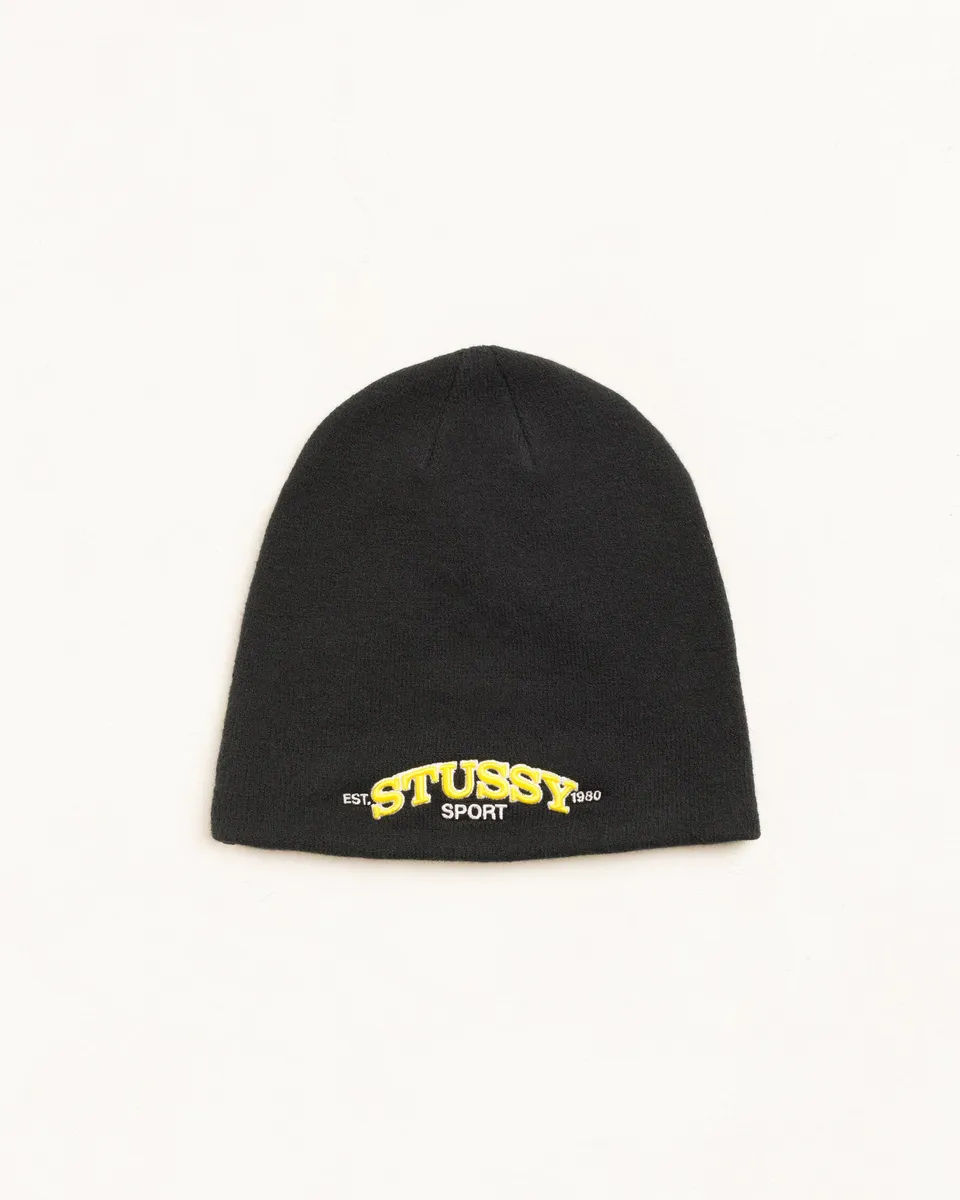 Stussy Classic Sport Skullcap berretto nero acrilico