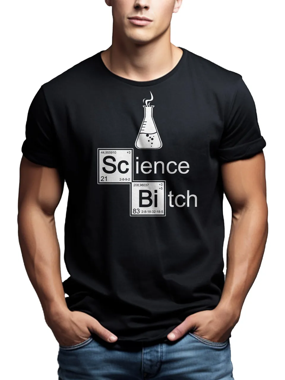 MAKAYA Science Bitch t-shirt uomo cotone taglia XL