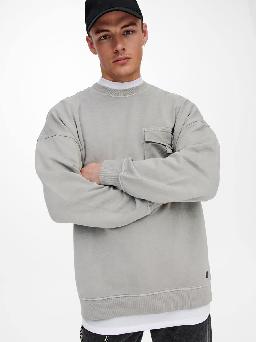 ONLY & SONS Bruce Felpa uomo loose girocollo sweat
