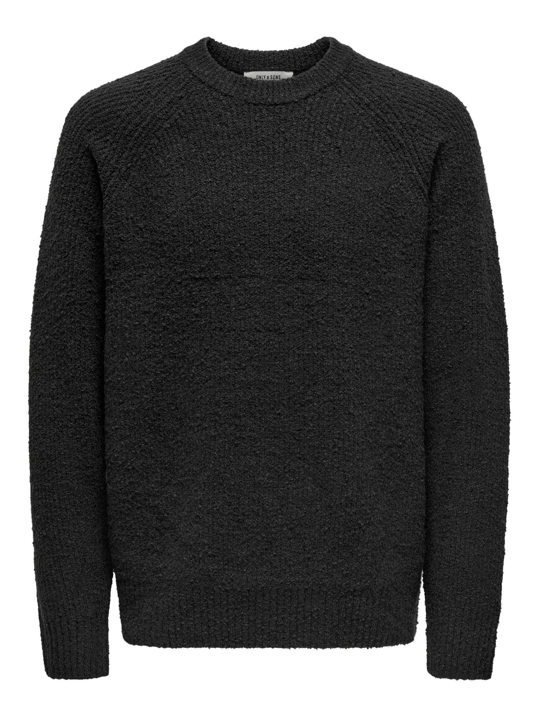 ONLY & SONS Onsdale Maglione Uomo Girocollo Regular Nero