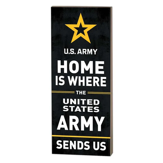 7.62 Design Home Is Where They Send Us targa legno 7x18 army