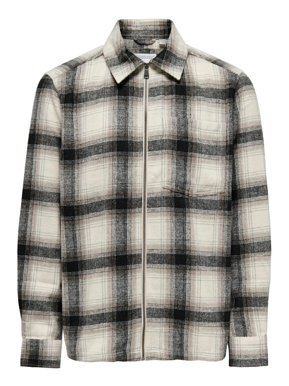 ONLY & SONS Onsaustin camicia uomo zip bianca S