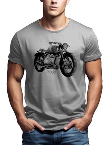 Makaya Moto Vintage Oldtimer T-Shirt Uomo L Cotone