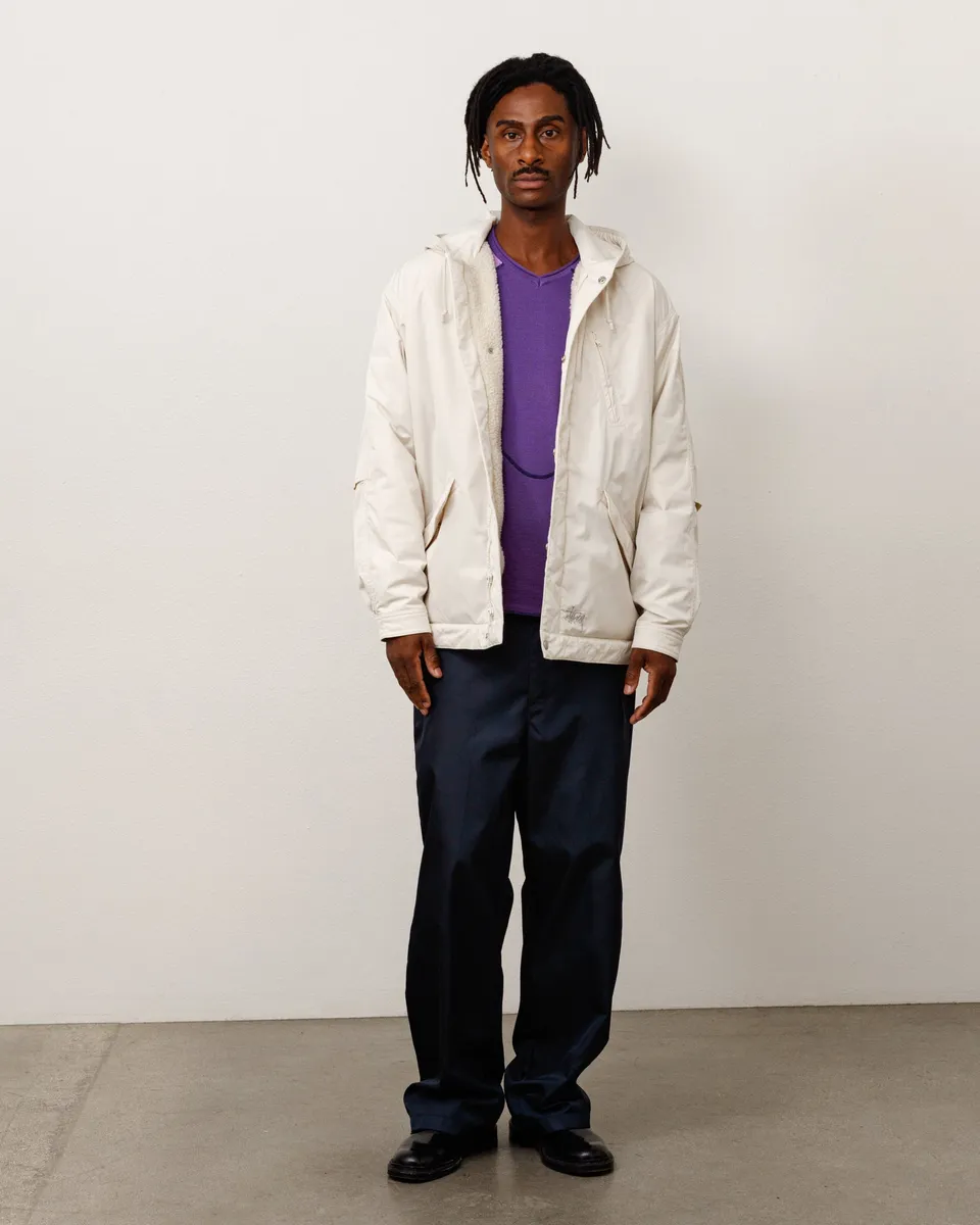 Stussy Flight Parka Giubbotto Bone Nylon Impermeabile