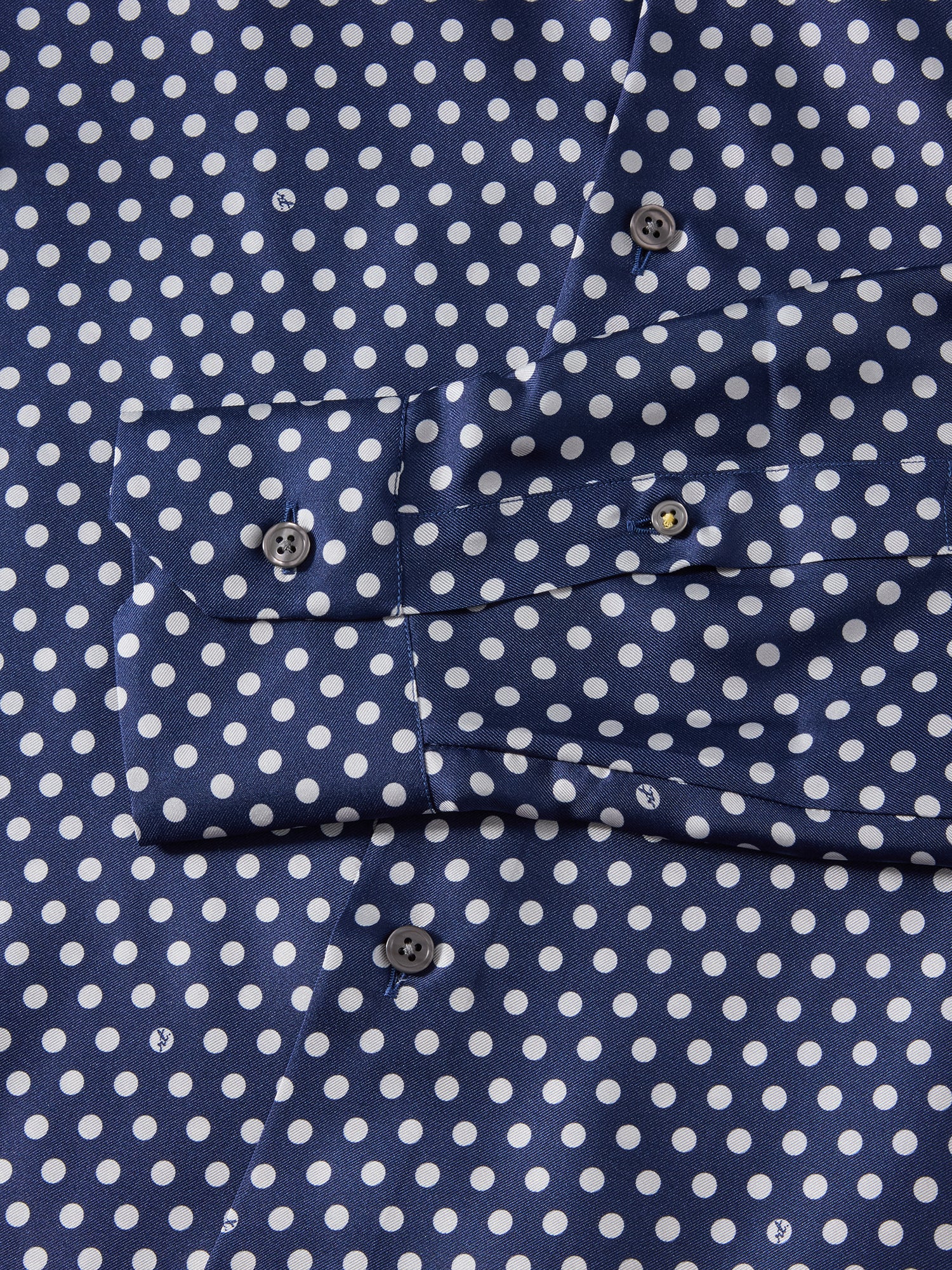 Robert Talbott Reynolds camicia seta blu navy