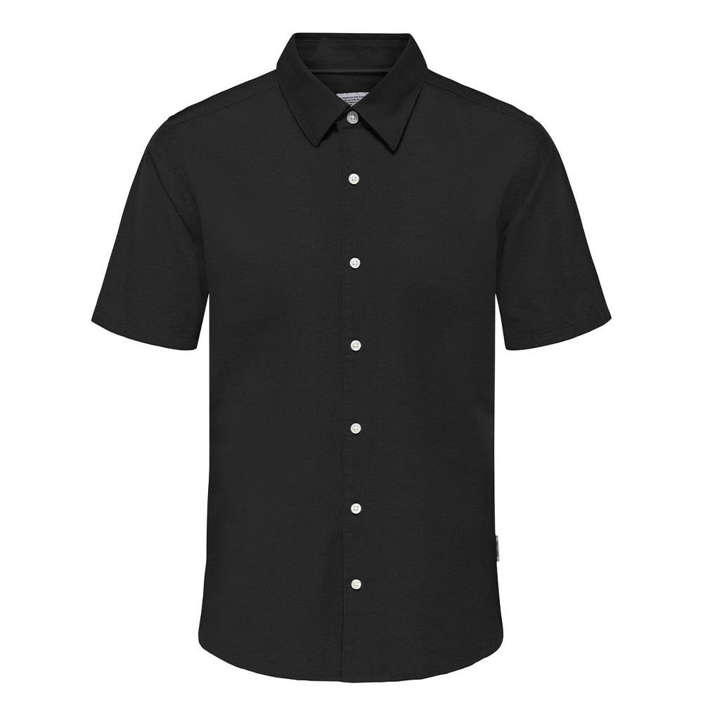 Only & Sons Cantley Camicia Uomo Nero Manica Corta