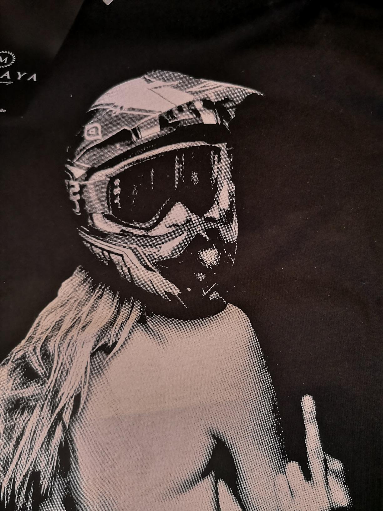 MAKAYA T-Shirt Uomo Casco Motocross Maglietta XL Cotone