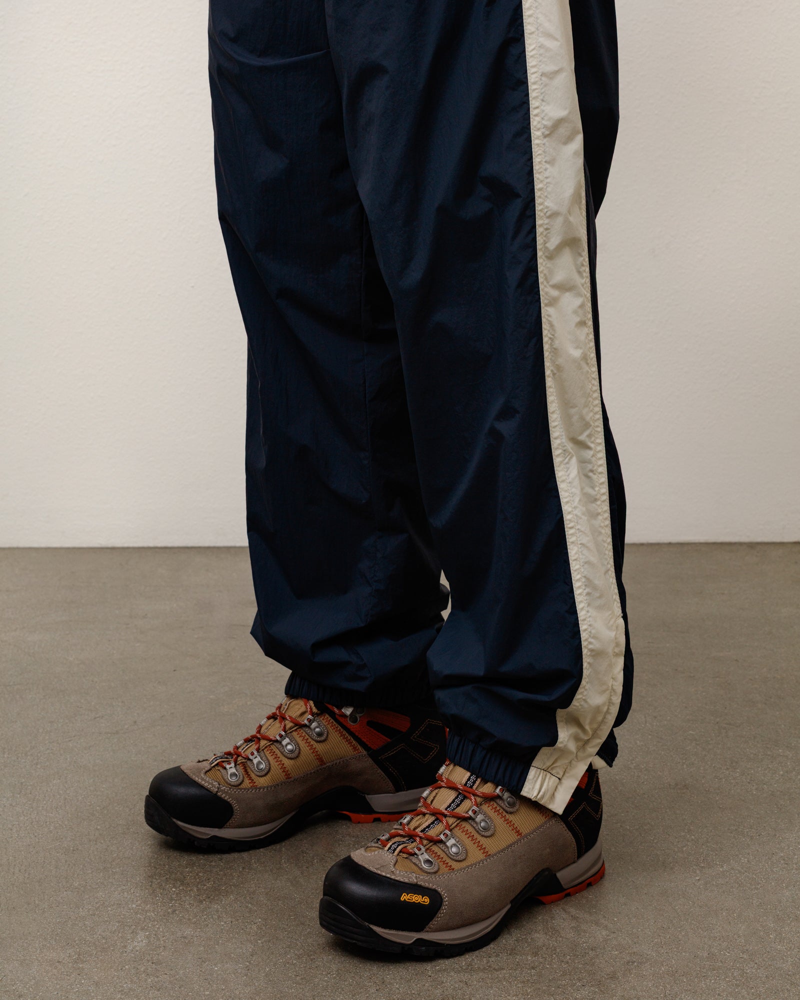 Stussy Side Stripe Track Pant pantaloni blu navy nylon