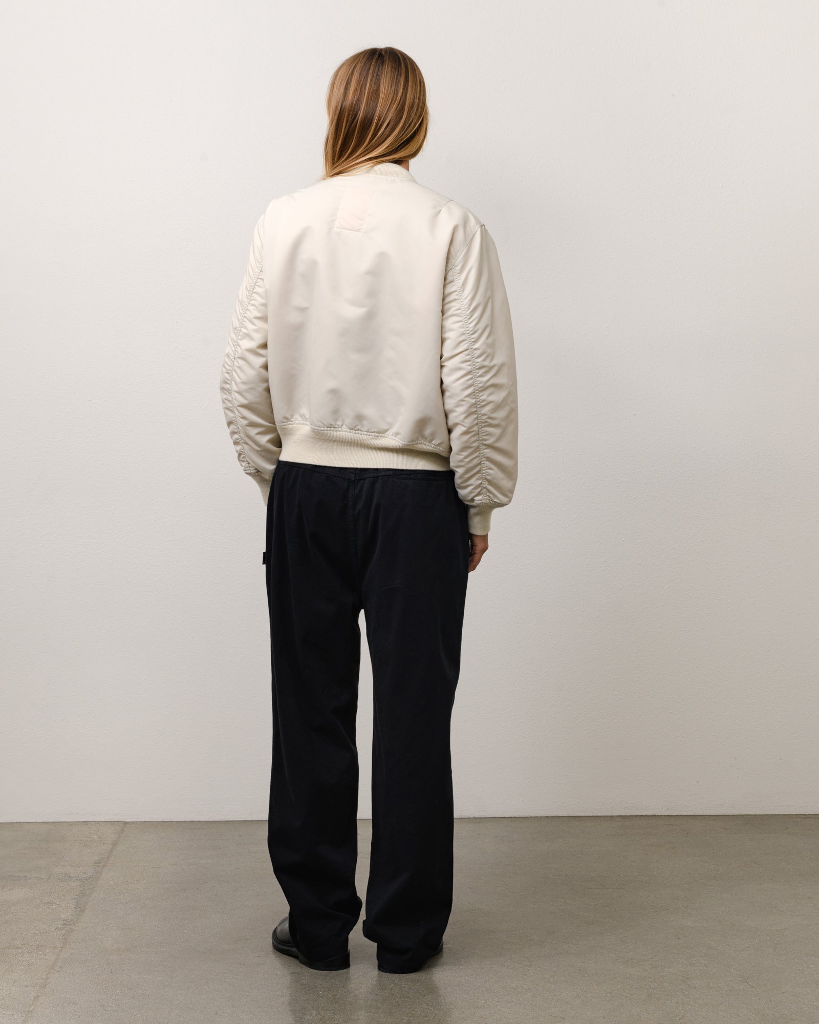 Stussy Wool Beach pantalone nero lana relaxed