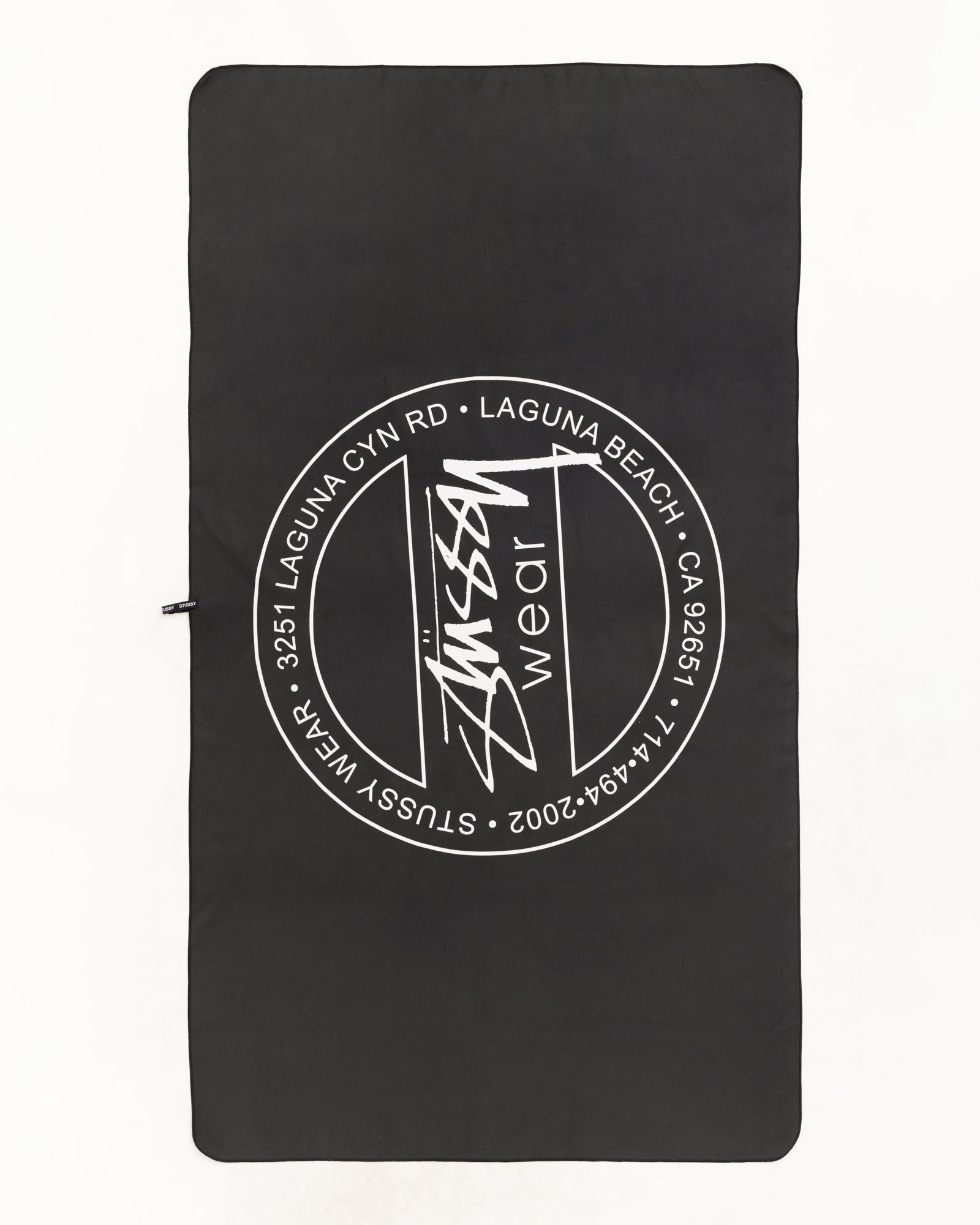 Stussy Dot Speed Dry Towel telo nero 85x150