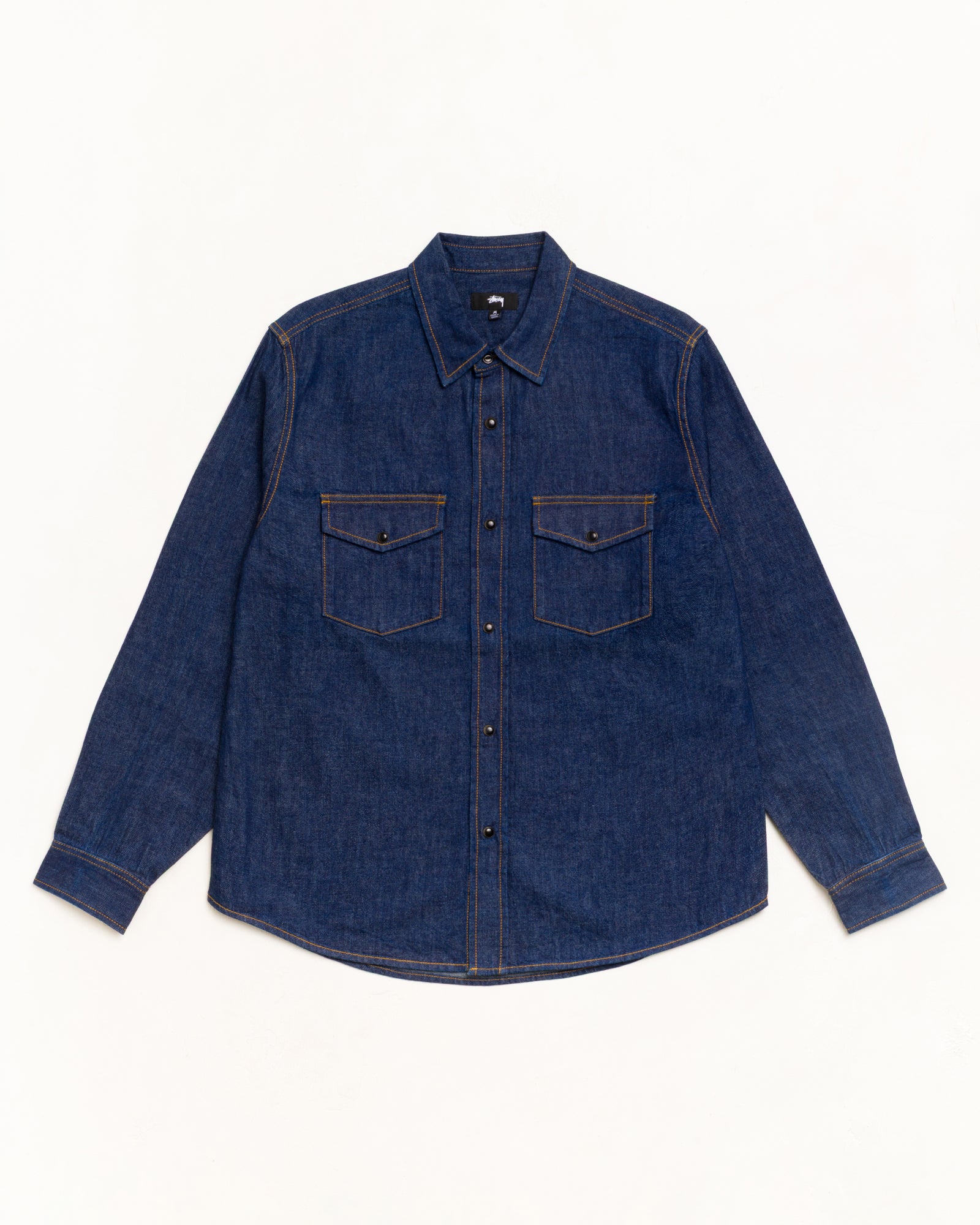 Stussy Denim Western Shirt camicia Dark Denim selvedge