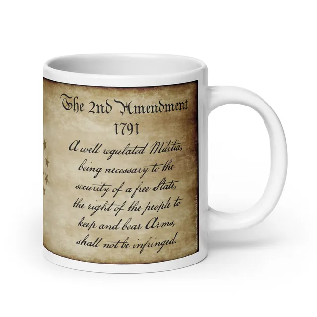7.62 Design 2nd Amendment tazza mug bianca 20oz