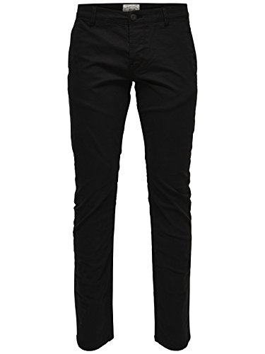 Only & Sons Onssharp Chino New Black 5330 Pantaloni 36W/32L Nero