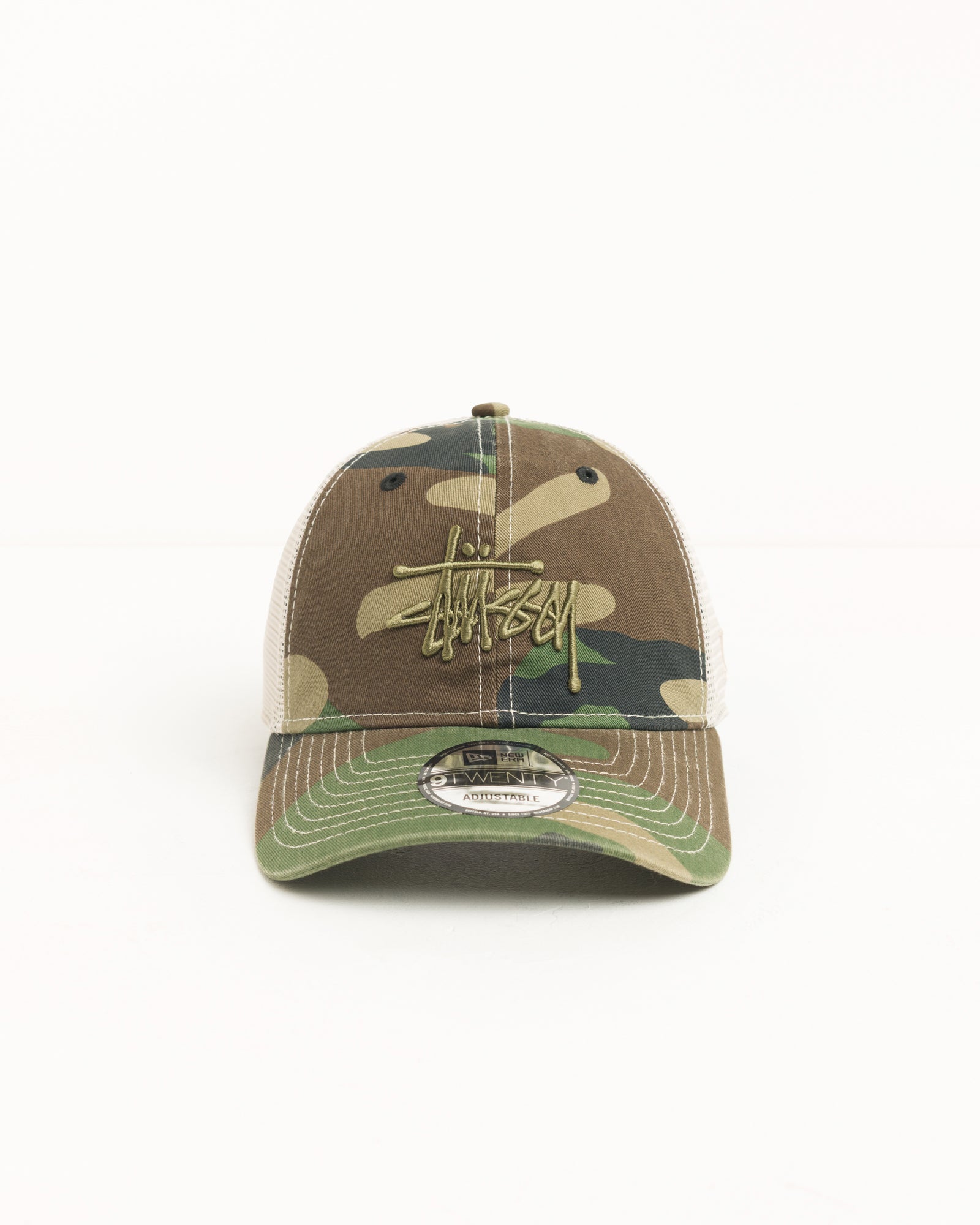 Stussy 9Twenty Washed Basic Trucker cappello camo cotone