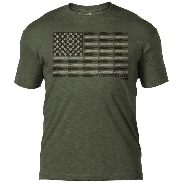 7.62 Design Veteran Bullet Flag t-shirt verde militare L