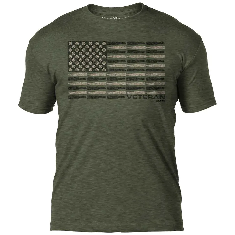 7.62 Design Veteran Bullet Flag t-shirt verde militare L