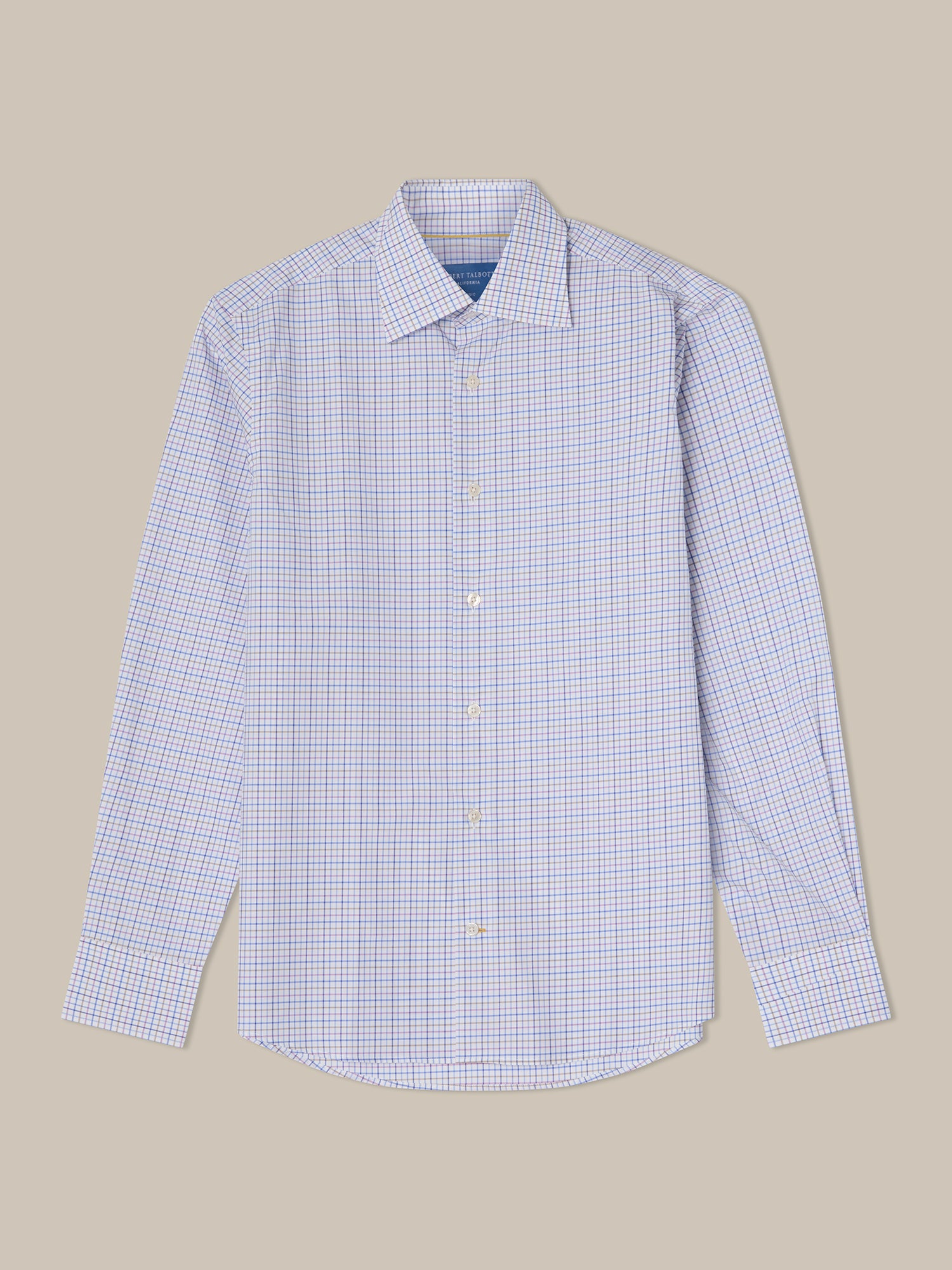 Robert Talbott Madison camicia quadri poplin raspberry