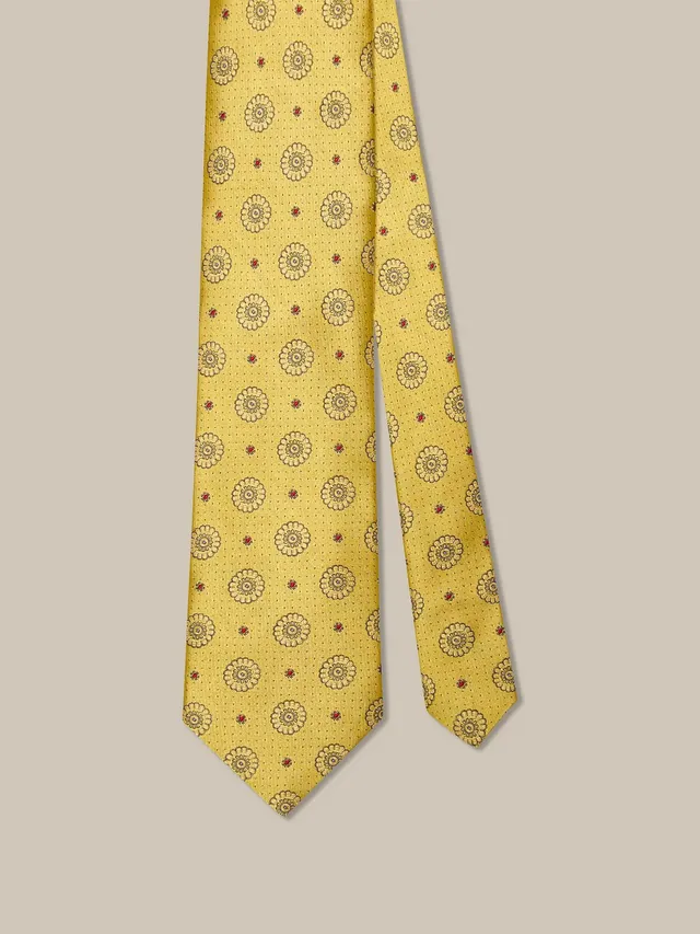 Robert Talbott Robert Flower Medallion Best of Class cravatta gialla