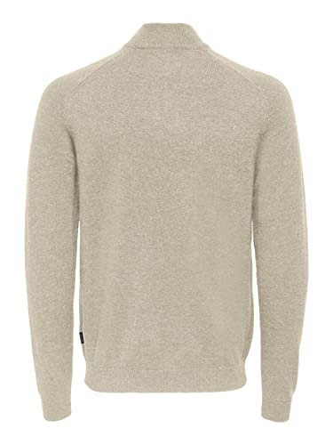 ONLY & SONS Edward Wool Half Zip felpa uomo mezza zip lana